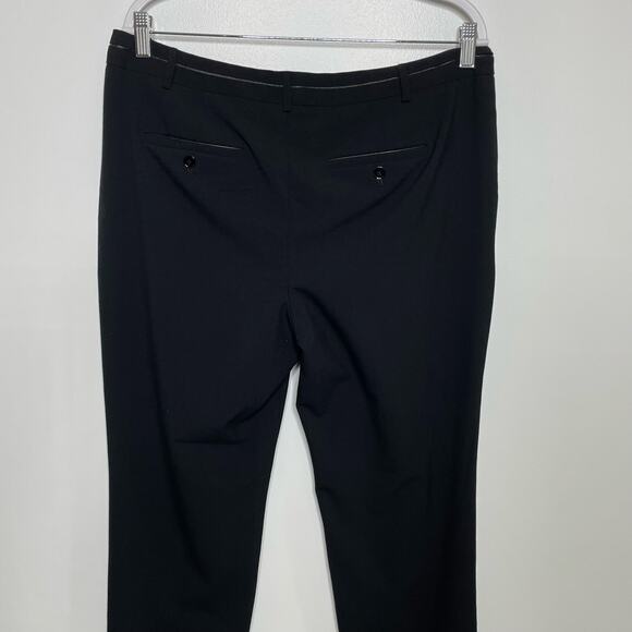 Dana Buchman Bootcut Pants Trouser High Rise Flat Front Flared Leg Black 12 - Picture 4 of 12